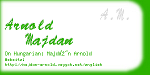 arnold majdan business card